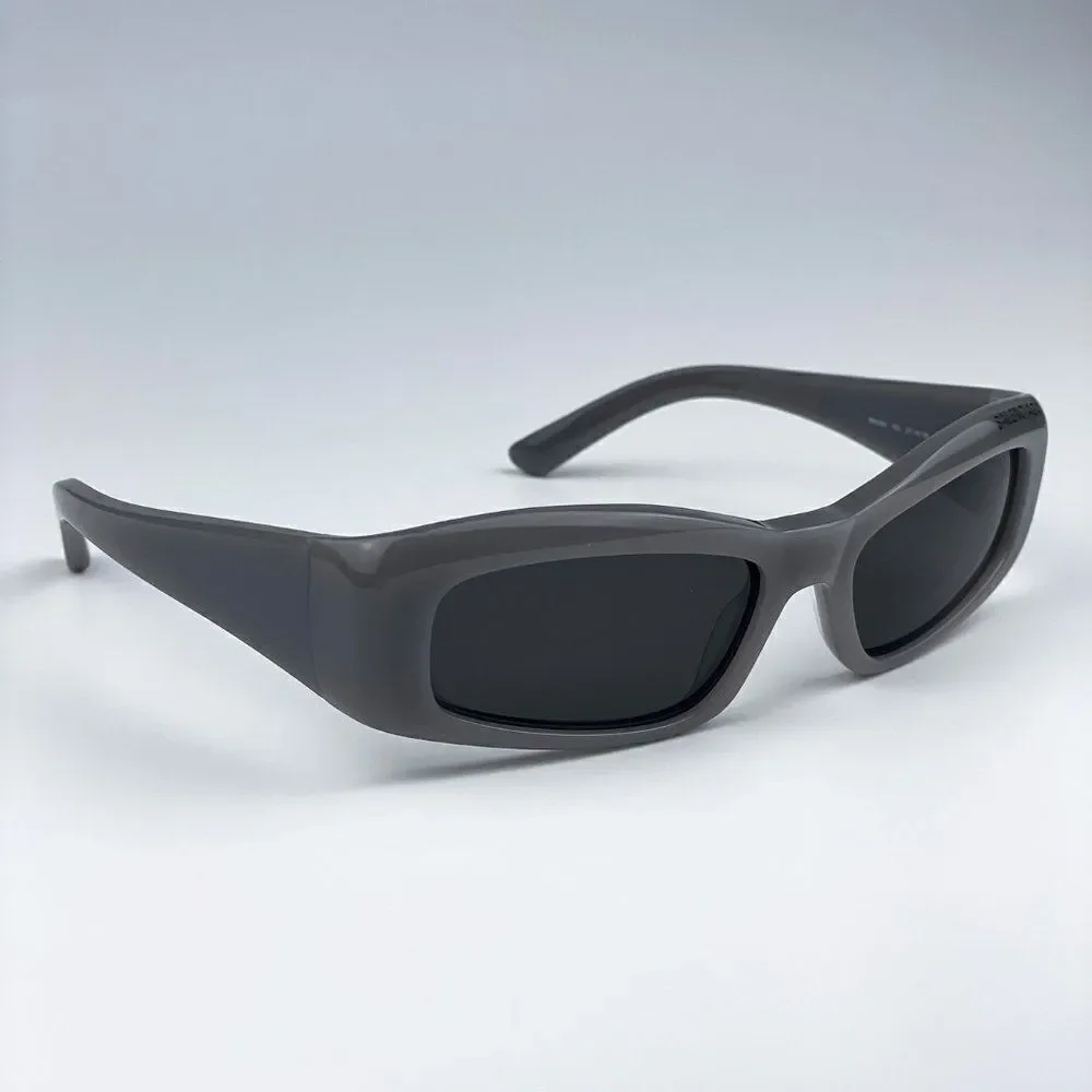 SALE! NEW Balenciaga BB0266S 003 Grey Rectangle Unisex Sunglasses